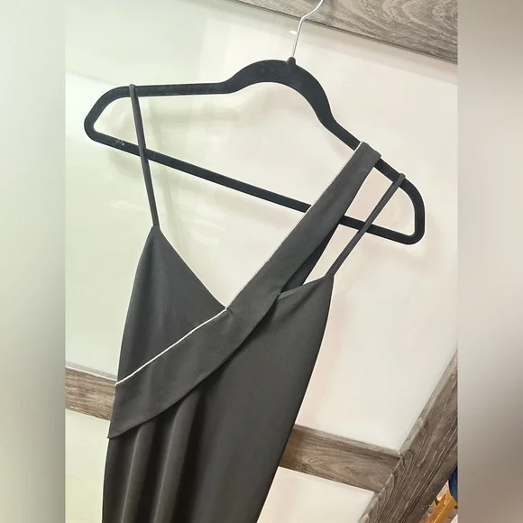 Zara Black Maxi Formal Dress with Silver Embellished Accent - Picture 3 of 5